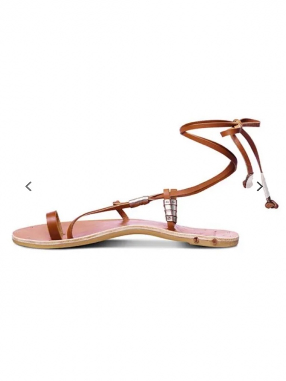 VITAMIN A + BEEK Gladiator Ankle/Leg Wrap Sandal Tan Size 9 - Picture 4 of 7